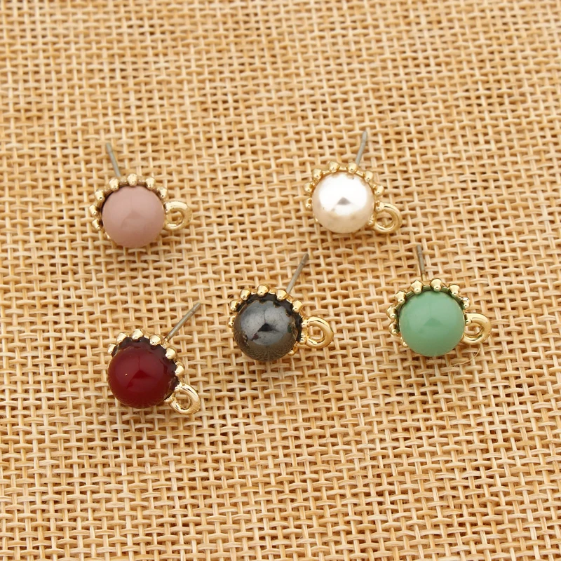 10Pcs 8mm Round Imitation Pearls Earring Findings One Hole Charms Piercing Ear Studs Dangle Earrings DIY Jewelry Making AC285
10Pcs 8mm Round Imitation Pearls Earring Findings One Hole Charms Piercing Ear Studs Dangle Earrings DIY Jewelry Making AC285