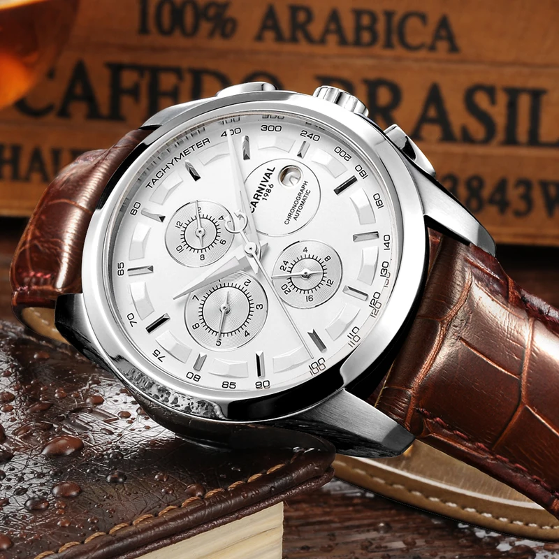 Carnival Top Brand Luxury Men Automatic Mechanical Watches Men's Fashion Casual Business Watch Male Waterproof Wristwatches
Carnival Top Brand Luxury Men Automatic Mechanical Watches Men's Fashion Casual Business Watch Male Waterproof Wristwatches