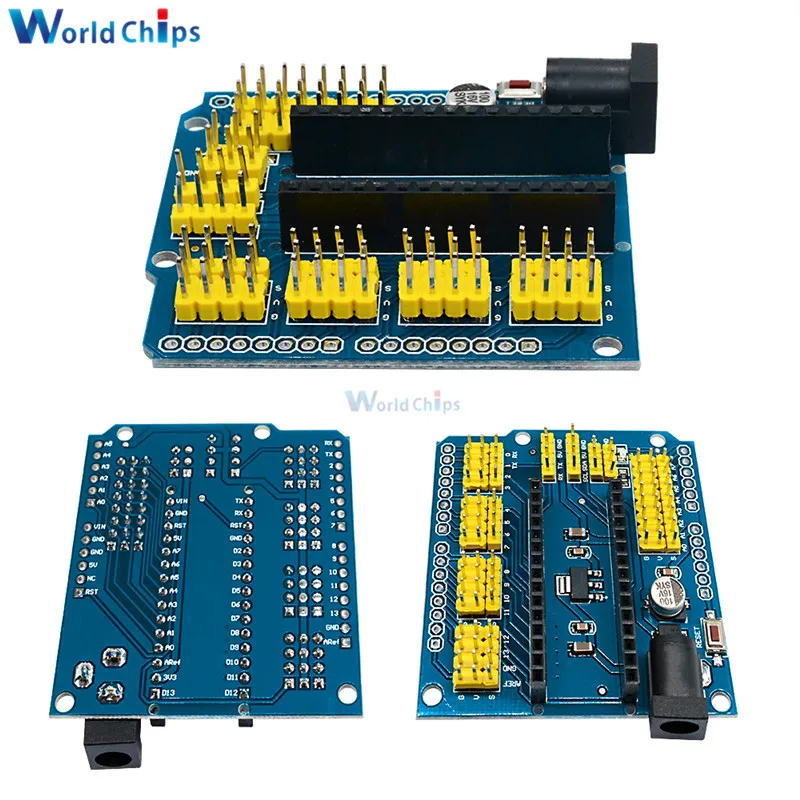 Плата совместимая с контроллером NANO I/O датчик расширения Shield Module для Arduino UNO R3 Nano