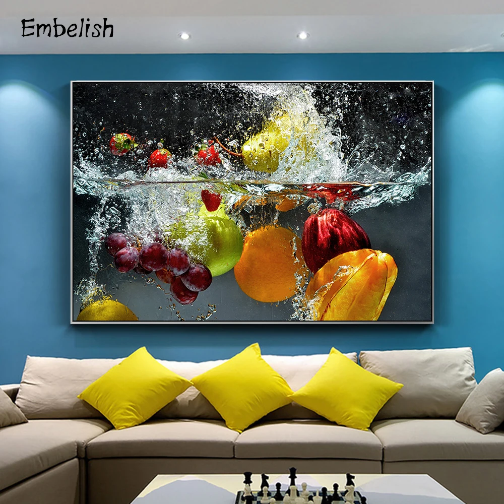 Embelish 1 Pieces Fresh Fruit and Vegetables In Water Large Wall Posters For Home Kitchen Decor Living Room HD Canvas Paintings
Embelish 1 Pieces Fresh Fruit and Vegetables In Water Large Wall Posters For Home Kitchen Decor Living Room HD Canvas Paintings