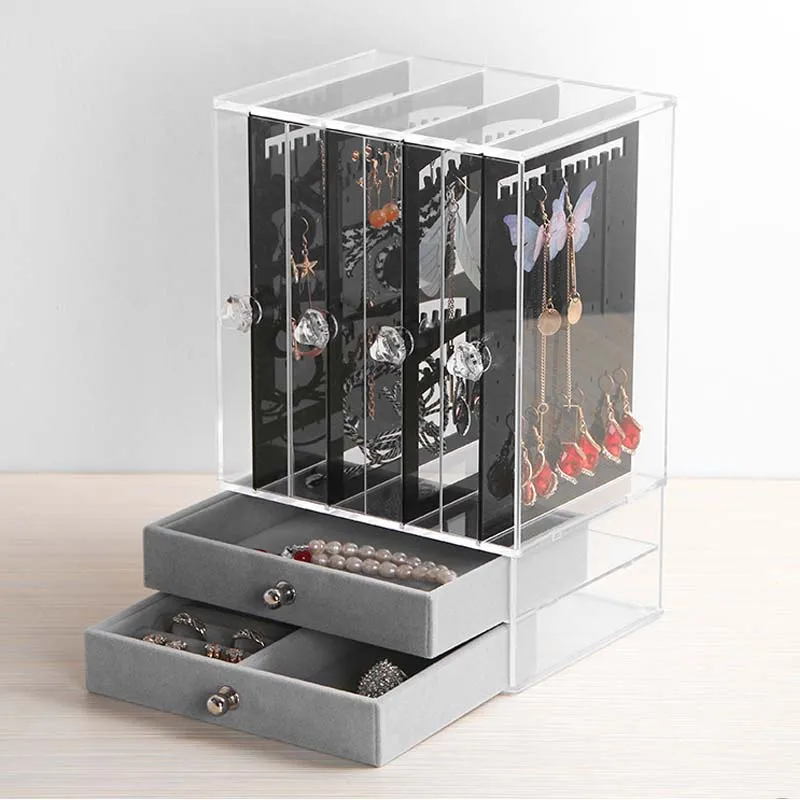 Fashion Earrings Box Display Acrylic Jewelry Display Box Earrings Organizer Drawer Clear Make-up box Rings Holder Organizer
Fashion Earrings Box Display Acrylic Jewelry Display Box Earrings Organizer Drawer Clear Make-up box Rings Holder Organizer
