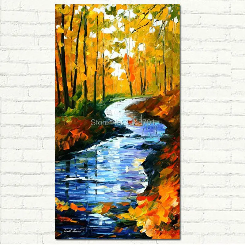 100% Handmade Autumn Stream scenery PALETTE KNIFE landscape Oil Painting On Canvas large size wall decoration art
100% Handmade Autumn Stream scenery PALETTE KNIFE landscape Oil Painting On Canvas large size wall decoration art