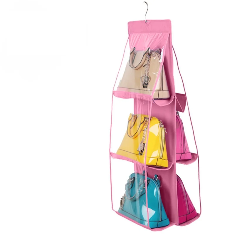 6 Pocket Double Side Transparent Foldable Hanging Handbag Purse Storage Bag Door Wall Clear Sundry Shoe Bag with Hanger Pouch
6 Pocket Double Side Transparent Foldable Hanging Handbag Purse Storage Bag Door Wall Clear Sundry Shoe Bag with Hanger Pouch