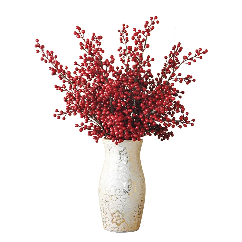 2pcs/lot Wholesale high quality artificial red foam wild berry branch for Christmas and home decoration
2pcs/lot Wholesale high quality artificial red foam wild berry branch for Christmas and home decoration