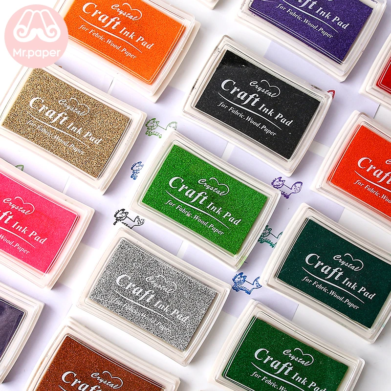 Mr Paper 15 Colors Inkpad Handmade DIY Craft Oil Based Ink Pad for Fabric Wood Paper Scrapbooking Ink pad Finger Painting
Mr Paper 15 Colors Inkpad Handmade DIY Craft Oil Based Ink Pad for Fabric Wood Paper Scrapbooking Ink pad Finger Painting