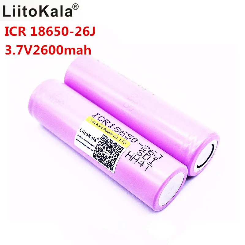 Новый 100% оригинал liitokala для Samsung 18650 2600 мАч icr18650-26j Перезаряжаемые литиевых Батарея