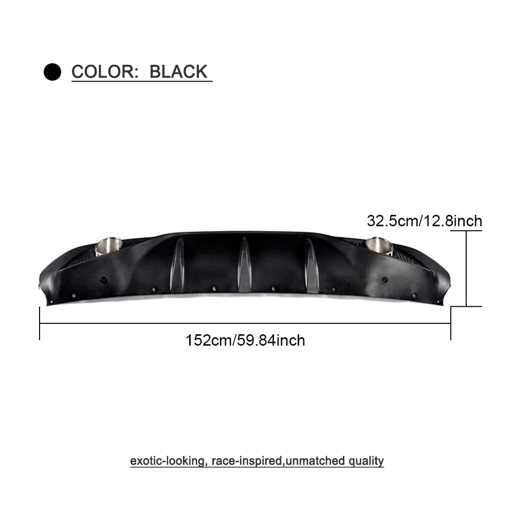 PP Car Rear Bumper Diffuser Lip Spoiler with Exhaust for Alfa Romeo Giulia Sedan 4 Door 2016-2020 Quadrifoglio TI Rear Diffuser
PP Car Rear Bumper Diffuser Lip Spoiler with Exhaust for Alfa Romeo Giulia Sedan 4 Door 2016-2020 Quadrifoglio TI Rear Diffuser