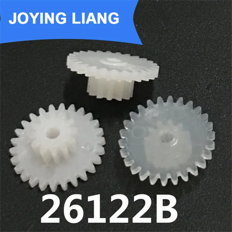 26122B Gears Module 0.5 Plastic Gear Two Layers 26T/ 12T 2MM Loose Shaft Hole Gear Wheels (2500pcs/lot)
26122B Gears Module 0.5 Plastic Gear Two Layers 26T/ 12T 2MM Loose Shaft Hole Gear Wheels (2500pcs/lot)