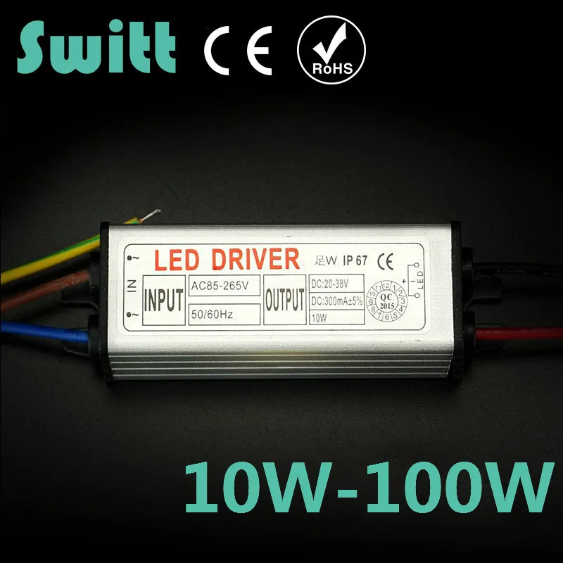 Светодио дный светодиодный драйвер водостойкий 10W 20W 30W 50W для DIY прожектор пятно
