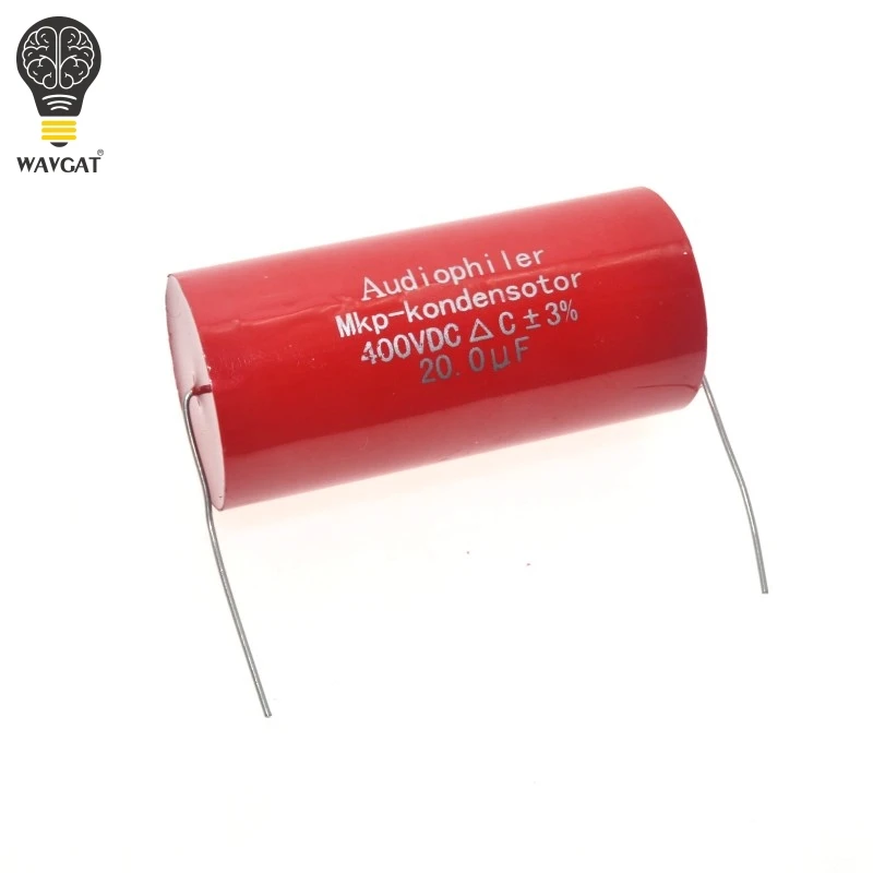 Красный трубчатый конденсатор Audiophiler MKP 2 шт. В постоянного тока 20 мкФ осевой