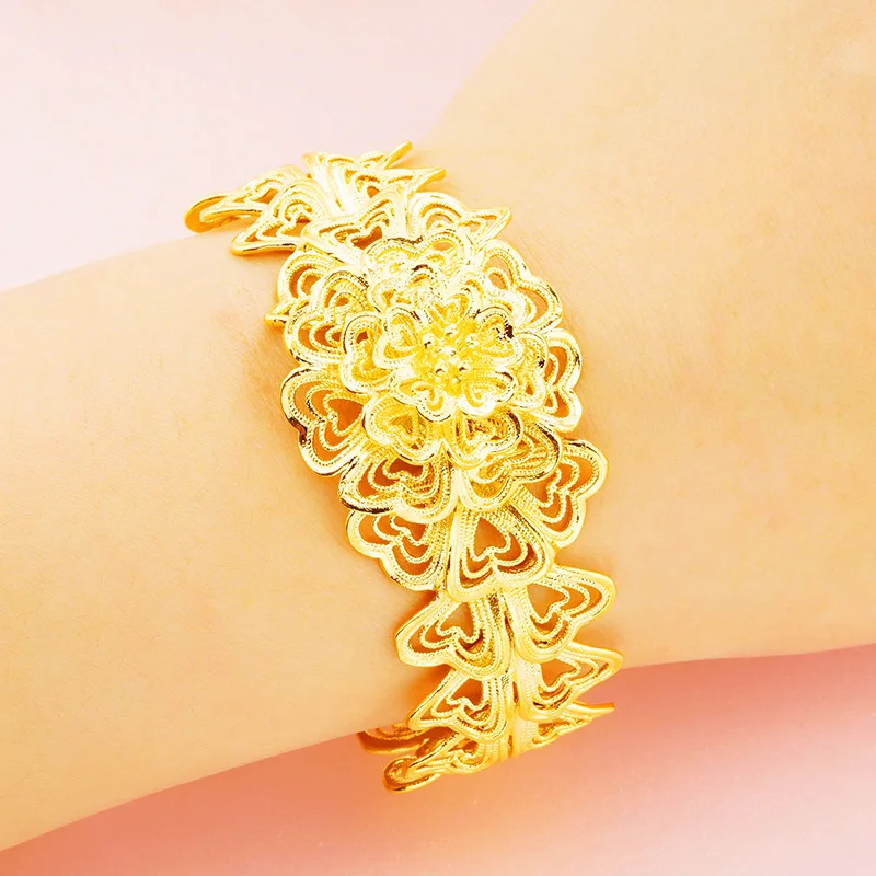 Hollow Wide Cuff Bracelets & Bangles For Women Men Real 24K Gold Color Open Big Female Bangle Bracelets Fashion Jewelry Pulsera
Hollow Wide Cuff Bracelets & Bangles For Women Men Real 24K Gold Color Open Big Female Bangle Bracelets Fashion Jewelry Pulsera