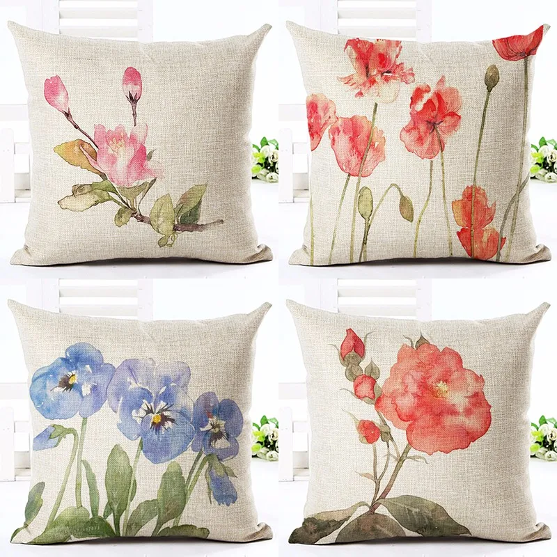Red Flower Cushion Cover Textile Printing Throw Pillow Cover Houseware Decor Coussin Square Cotton Linen Cojines
Red Flower Cushion Cover Textile Printing Throw Pillow Cover Houseware Decor Coussin Square Cotton Linen Cojines