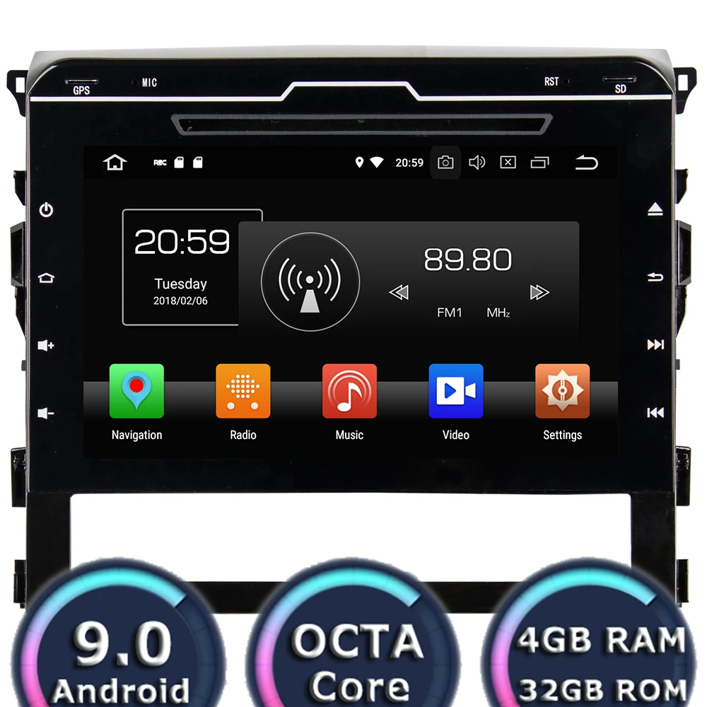 Roadlover Android 9.0 Car PC Radio Player For Toyota Land Cruiser 2016 Stereo GPS Navigation Automagnitol 2 Din HD Screen NO DVD
Roadlover Android 9.0 Car PC Radio Player For Toyota Land Cruiser 2016 Stereo GPS Navigation Automagnitol 2 Din HD Screen NO DVD