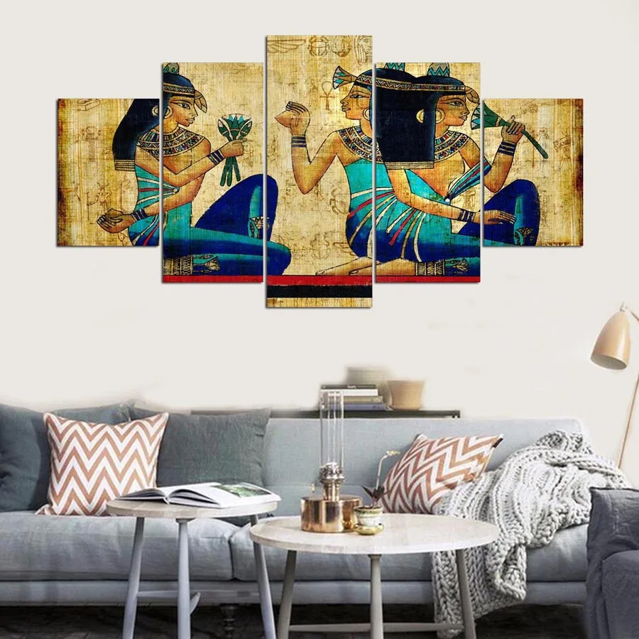 Retro Wall Art Modular Picture Framework 5 Panel Ancient Egypt Music Theme Landscape Canvas Painting Modern Home Decor Posters
Retro Wall Art Modular Picture Framework 5 Panel Ancient Egypt Music Theme Landscape Canvas Painting Modern Home Decor Posters