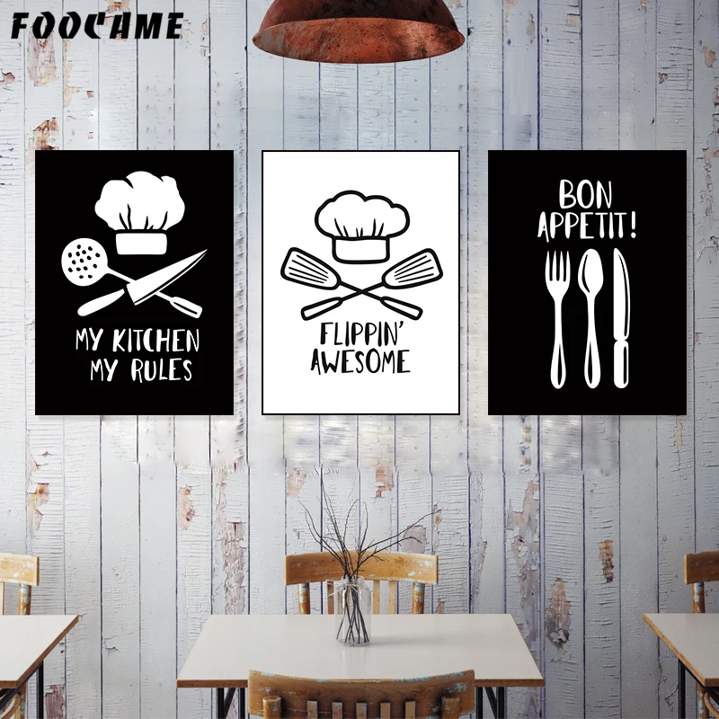 Tableware Chef Hat Knife Nordic Kitchen Poster Wall Art Black and White Canvas Print Painting Pictures Modern Room Home Decor
Tableware Chef Hat Knife Nordic Kitchen Poster Wall Art Black and White Canvas Print Painting Pictures Modern Room Home Decor