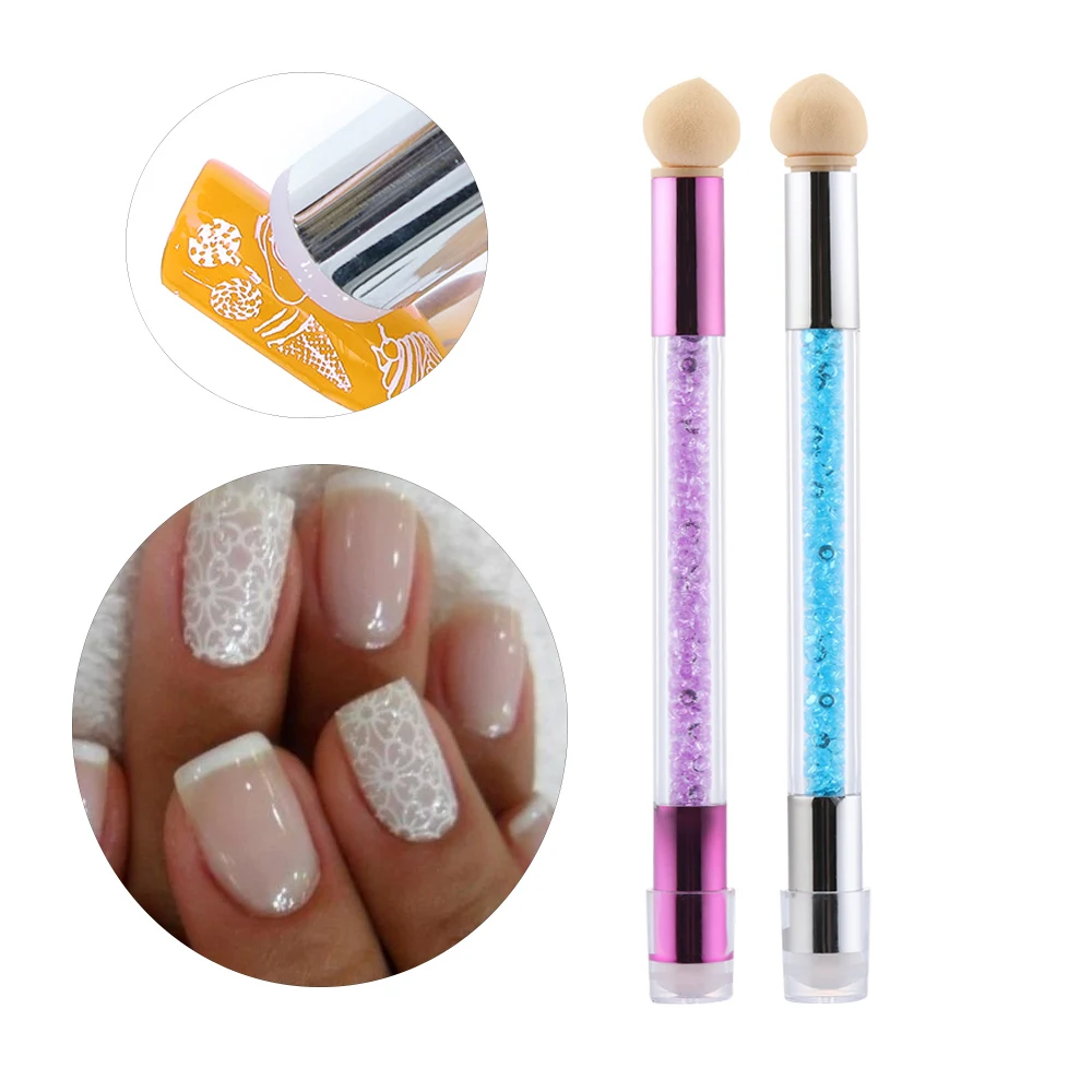 Double End Nail Art Gel Polish Color Gradient Brush Sponge Head Transfer Stamping Rhinestone Handle Blooming Pen Manicure Tool
Double End Nail Art Gel Polish Color Gradient Brush Sponge Head Transfer Stamping Rhinestone Handle Blooming Pen Manicure Tool