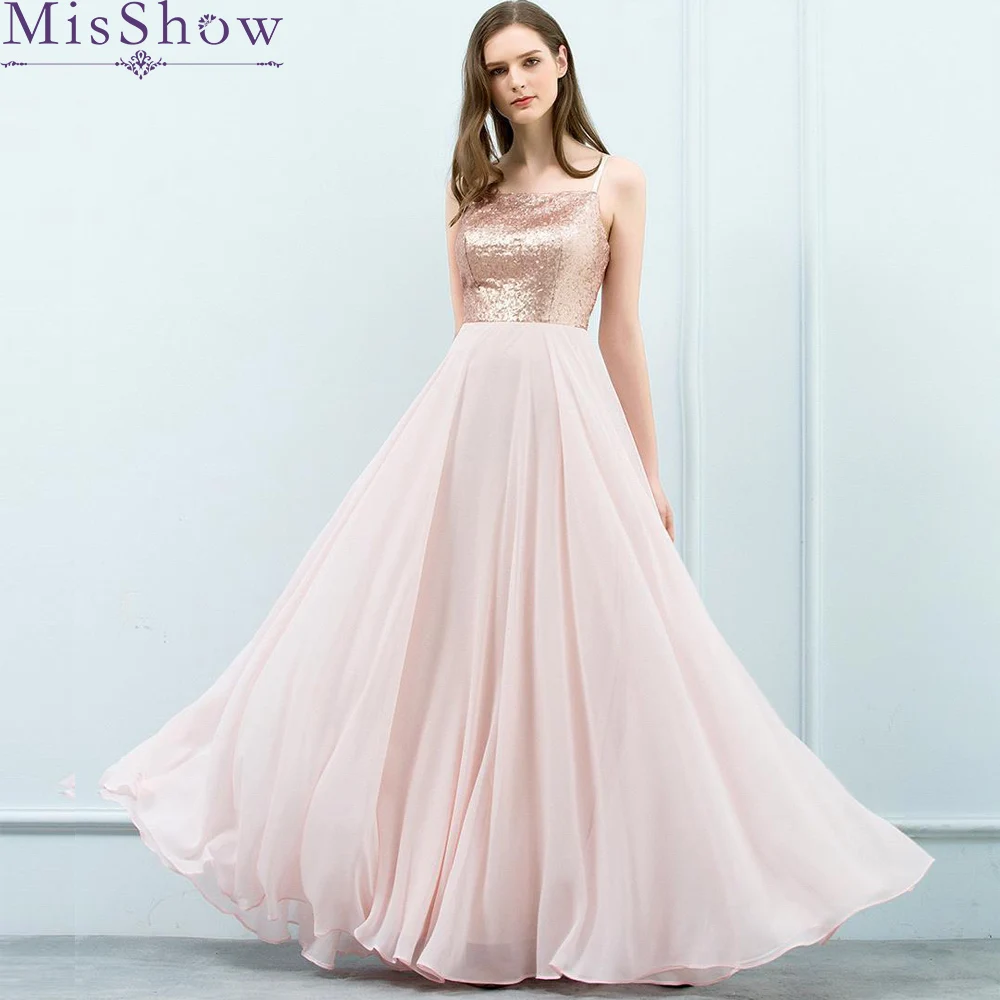 Rose gold Evening Dress 2019 Elegant boat neck Sleeveless Sexy Formal Sequins Party spaghetti strap Long Prom Dresses for Woman
Rose gold Evening Dress 2019 Elegant boat neck Sleeveless Sexy Formal Sequins Party spaghetti strap Long Prom Dresses for Woman