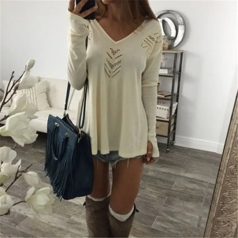 New Brand Women Long Sleeve V Neck Shirts Autumn Ladies V Neck Loose Tops Blouse Tops Shirt Casual Femme Solid Pullovers Clothes
New Brand Women Long Sleeve V Neck Shirts Autumn Ladies V Neck Loose Tops Blouse Tops Shirt Casual Femme Solid Pullovers Clothes
