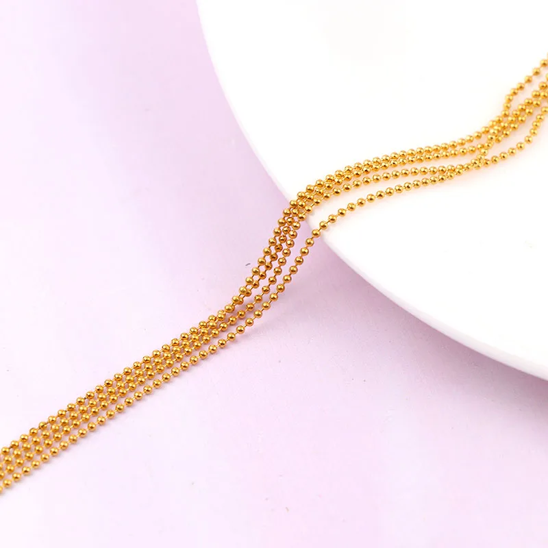 0.8~1 Meter Width 1.5mm Japanese 3D Gold Nail Metal Chain DIY Steel Ball Nail Chain Punk Style Nail Art Decoration
0.8~1 Meter Width 1.5mm Japanese 3D Gold Nail Metal Chain DIY Steel Ball Nail Chain Punk Style Nail Art Decoration