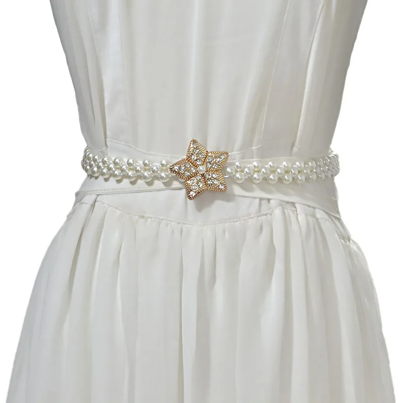 2019 Elegant Women Pearl Belt Waist Belt Elastic Buckle Pearl Chain Belt Female Girls Dress Crystal Strap
2019 Elegant Women Pearl Belt Waist Belt Elastic Buckle Pearl Chain Belt Female Girls Dress Crystal Strap
