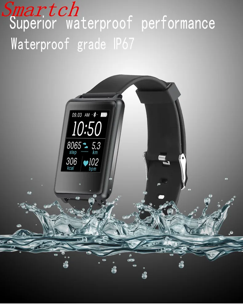 Smartch Новый 1 44 дюймов 2 5 HD сенсорный экран Смарт-браслет TK002 монитор сердечного
