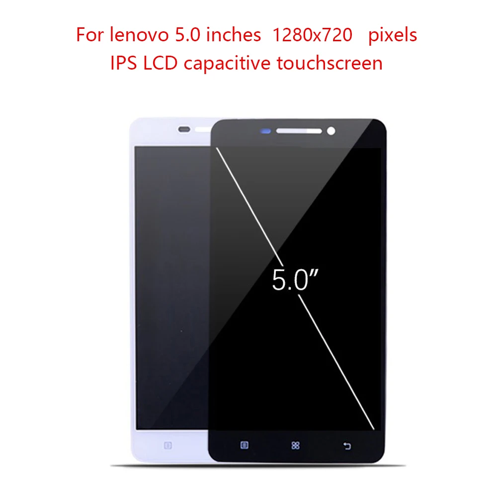 5 0 "Черный Белый для LENOVO A5000 ЖК дисплей сенсорный экран с рамкой дигитайзер