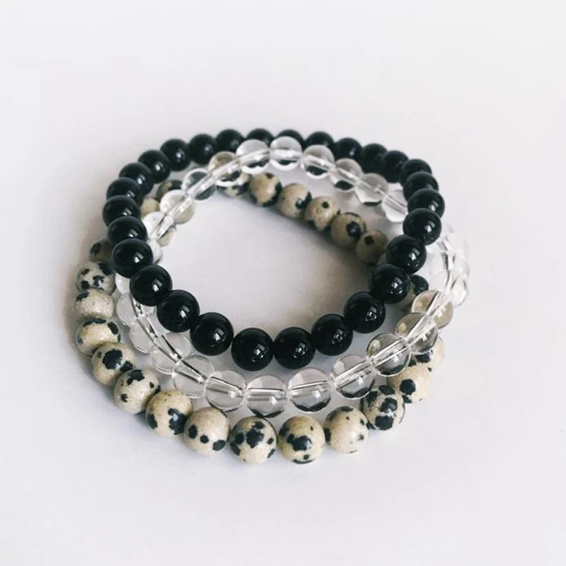 Calming Mind Bracelet Unisex Black Onyx Crystal Q-uartz Dalmatian J-asper Bracelet Set 6mm Mala Beads Beaded Bracelet Healing
Calming Mind Bracelet Unisex Black Onyx Crystal Q-uartz Dalmatian J-asper Bracelet Set 6mm Mala Beads Beaded Bracelet Healing