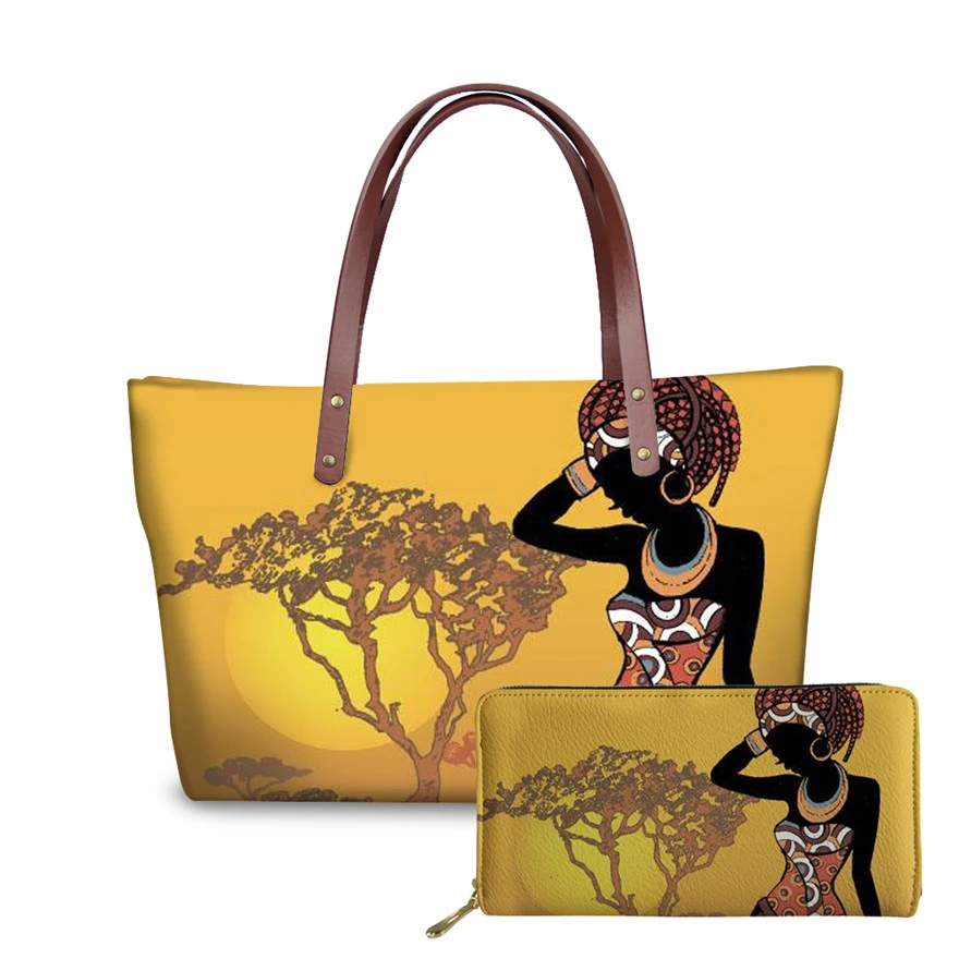 NOISYDESIGNS Art Africain Traditionnel Peinture Printed Women Handbags for Females 2pcs/set Shoulder Bags Ladies Purse&Hand Bag
NOISYDESIGNS Art Africain Traditionnel Peinture Printed Women Handbags for Females 2pcs/set Shoulder Bags Ladies Purse&Hand Bag