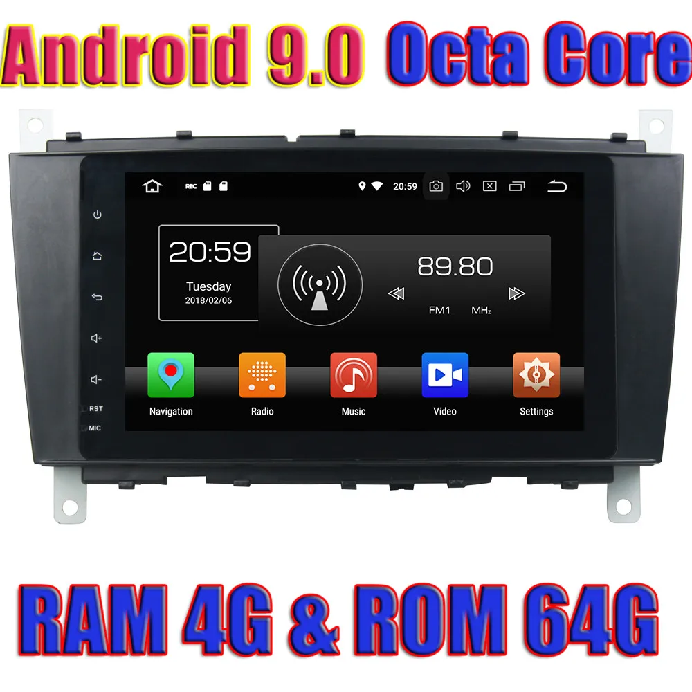 WANUSUAL Android 9.0 Car GPS Navigation Player For Benz C-Class W203 (2004-2007) CLC G Class W467 (2008-2011) Stereo NO DVD MP4 
WANUSUAL Android 9.0 Car GPS Navigation Player For Benz C-Class W203 (2004-2007) CLC G Class W467 (2008-2011) Stereo NO DVD MP4