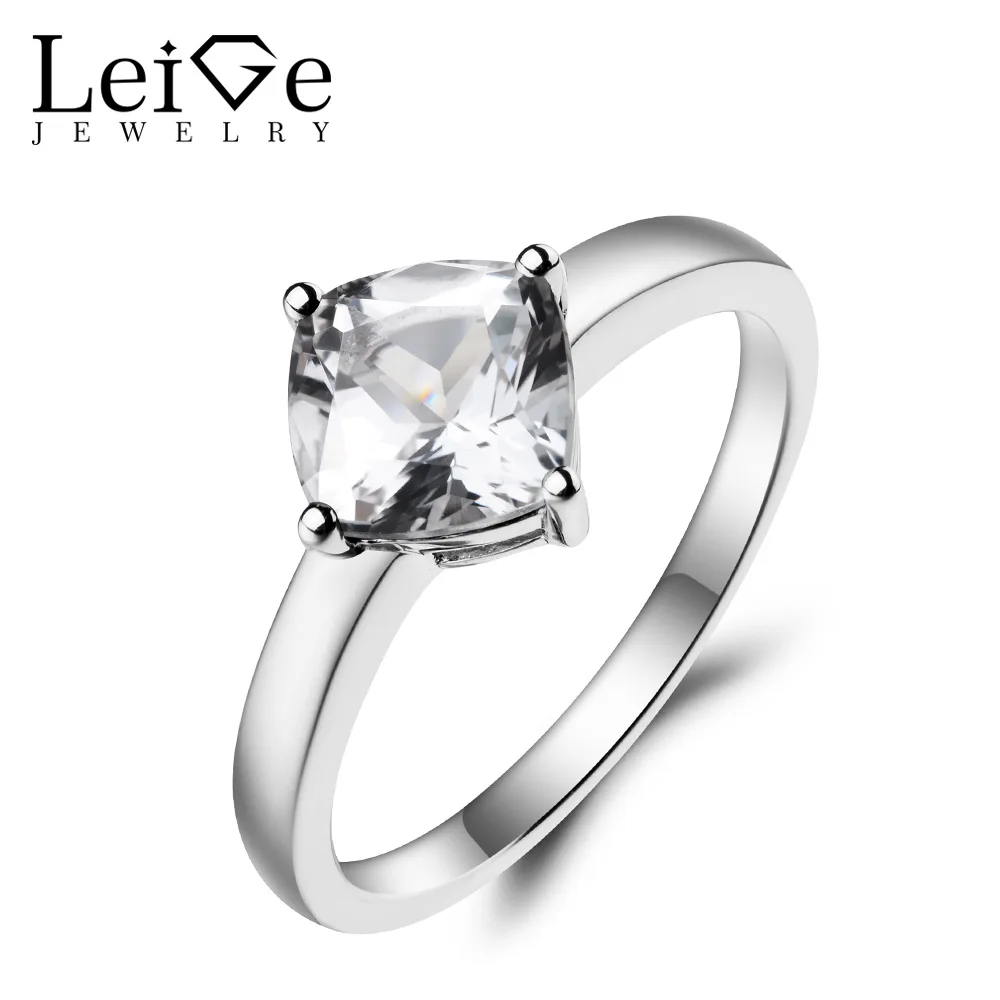 Leige Jewelry Natural White Topaz Ring Promise Ring November Birthstone Ring Cushion Cut Gemstone Solid 925 Sterling Silver
Leige Jewelry Natural White Topaz Ring Promise Ring November Birthstone Ring Cushion Cut Gemstone Solid 925 Sterling Silver