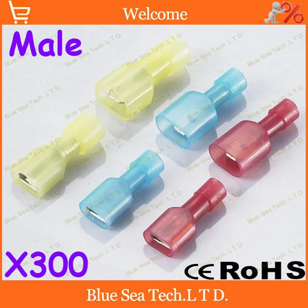 Free Shipping 300pcs MDFN-250 Red+Blue+Yellow Male cold-pressed terminal Insulated Terminal For 0.5-6.0mm2,22-10 AWG Wire
Free Shipping 300pcs MDFN-250 Red+Blue+Yellow Male cold-pressed terminal Insulated Terminal For 0.5-6.0mm2,22-10 AWG Wire