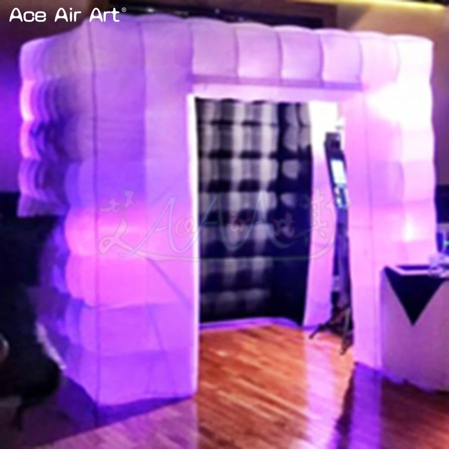 Black interior 2.4m led bulb lights cube inflatable photo kiosk,1/2 doors selfie photo backup come with blower inside for rental
Black interior 2.4m led bulb lights cube inflatable photo kiosk,1/2 doors selfie photo backup come with blower inside for rental