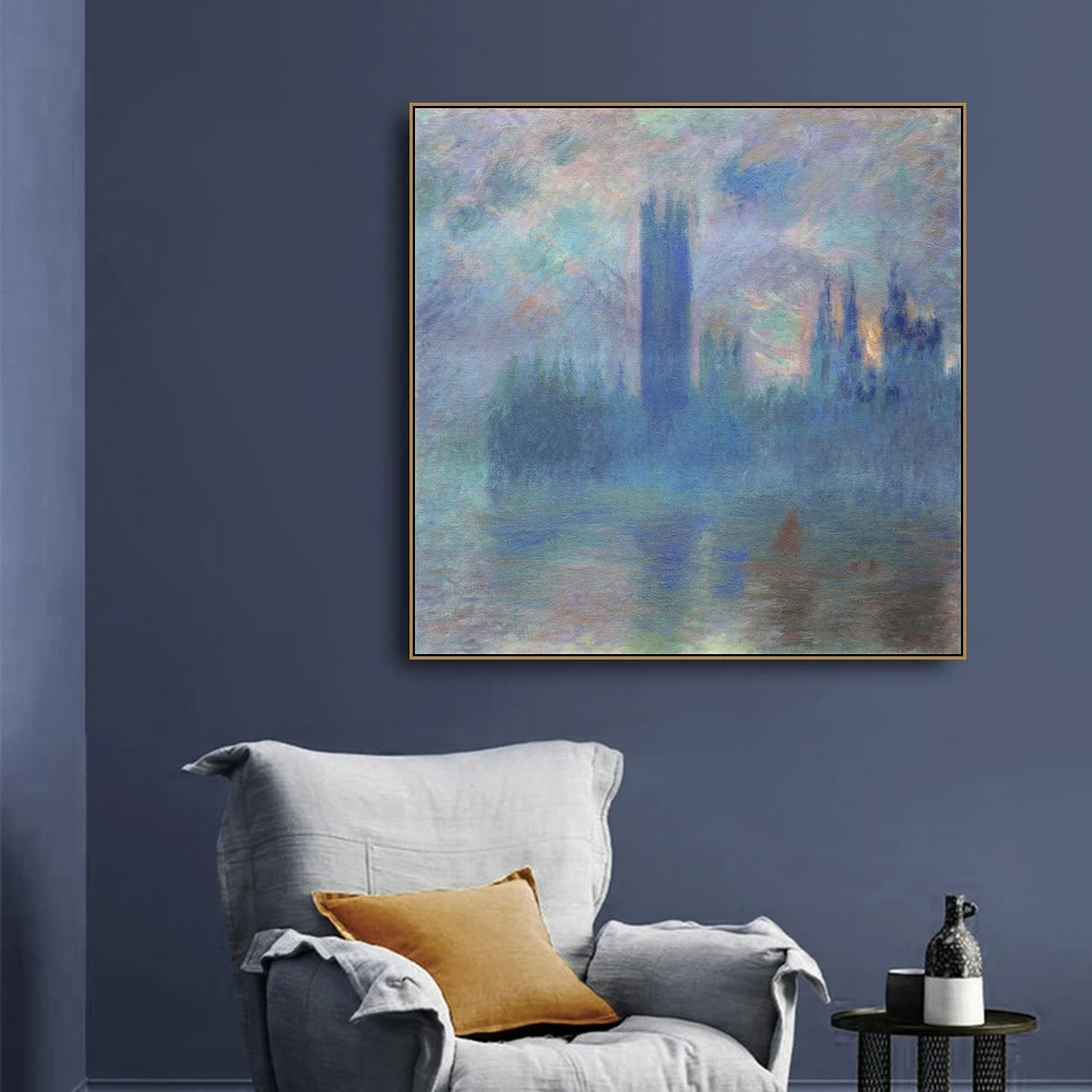 Houses of Parliament by Monet Canvas Painting & Calligraphy Decor Pictures Posters For House Living Room Bedroom Home Wall Art
Houses of Parliament by Monet Canvas Painting & Calligraphy Decor Pictures Posters For House Living Room Bedroom Home Wall Art