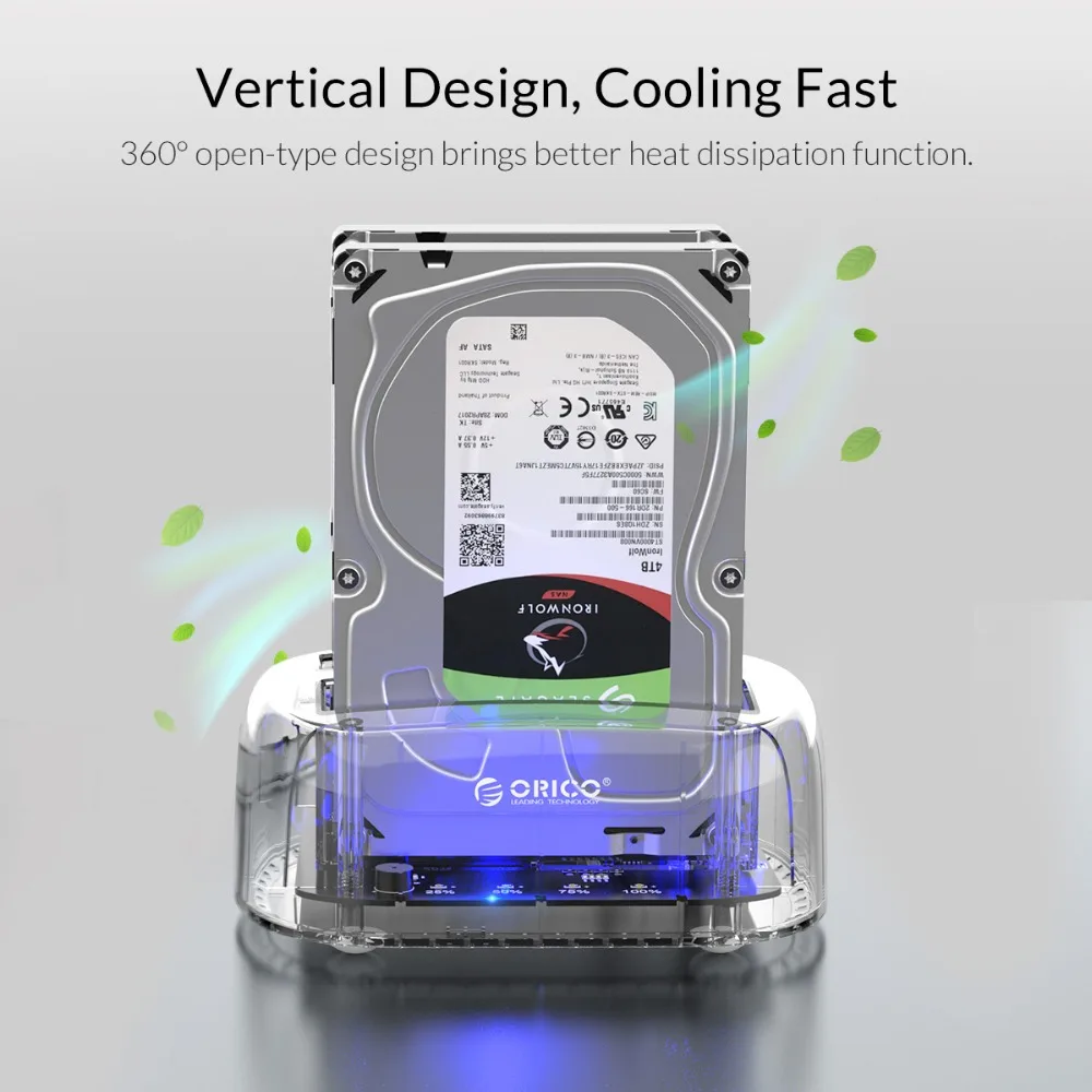 ORICO 3.5/2.5inch 2-Bay Transparent USB3.0 Hard Drive Dock with Offline Data Standalone Clone Function for Windows for Mac Linux
ORICO 3.5/2.5inch 2-Bay Transparent USB3.0 Hard Drive Dock with Offline Data Standalone Clone Function for Windows for Mac Linux