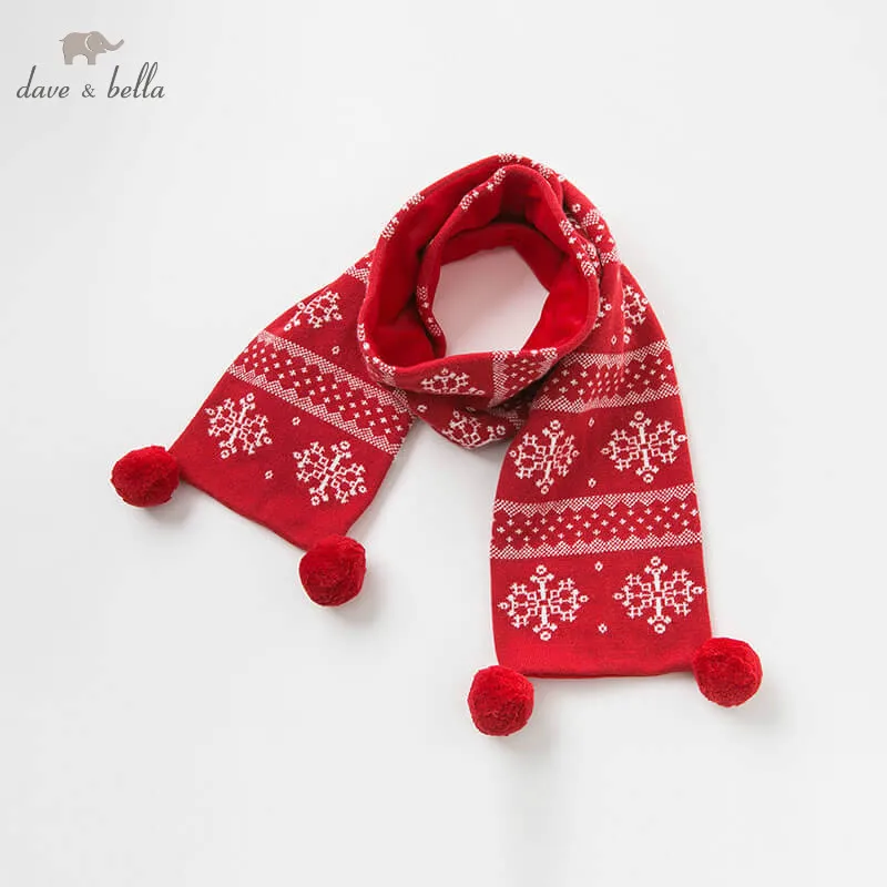 DBA7940 Dave Bella детский зимний шарф для девочек Рождественский
