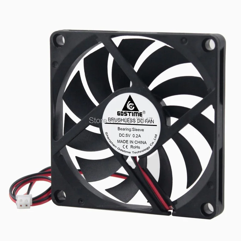 1 шт. Gdstime DC 5 В 2Pin разъем 8 см 80 мм x 10 8010 промышленный вентилятор воздушного потока