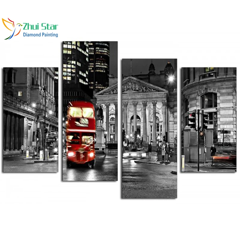 Zhui star 5D DIY full Square drill diamond painting Cross Stitch City bus 5pcs Embroidery Rhinestones Mosaic home decor gift
Zhui star 5D DIY full Square drill diamond painting Cross Stitch City bus 5pcs Embroidery Rhinestones Mosaic home decor gift