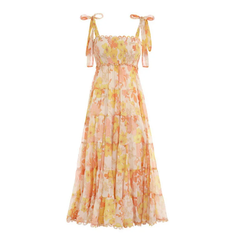 Summer Dress 2019 Fashion New Seaside Holiday Sweet Dress Women Big Pendulum Bow Tie Elastic Bust Strap Long Dress
Summer Dress 2019 Fashion New Seaside Holiday Sweet Dress Women Big Pendulum Bow Tie Elastic Bust Strap Long Dress