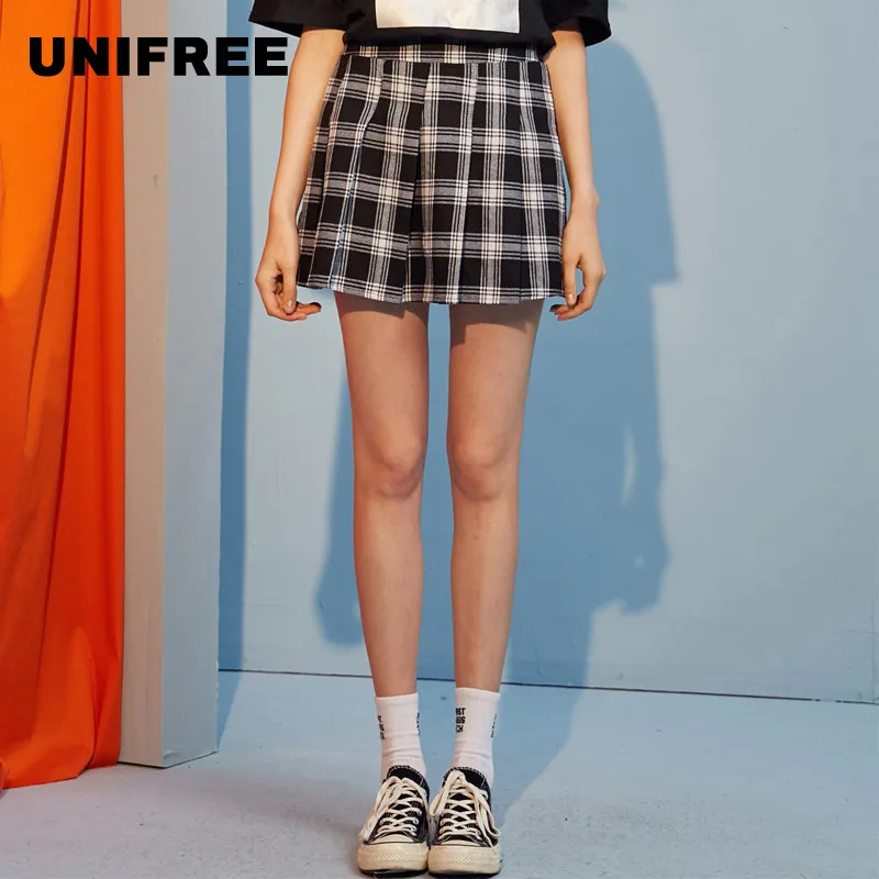 UNIFREE Plaid Skirt Summer Small Fresh High Waist A-line Skirt Hip Pleated Ins Fire Skirt Tide
UNIFREE Plaid Skirt Summer Small Fresh High Waist A-line Skirt Hip Pleated Ins Fire Skirt Tide