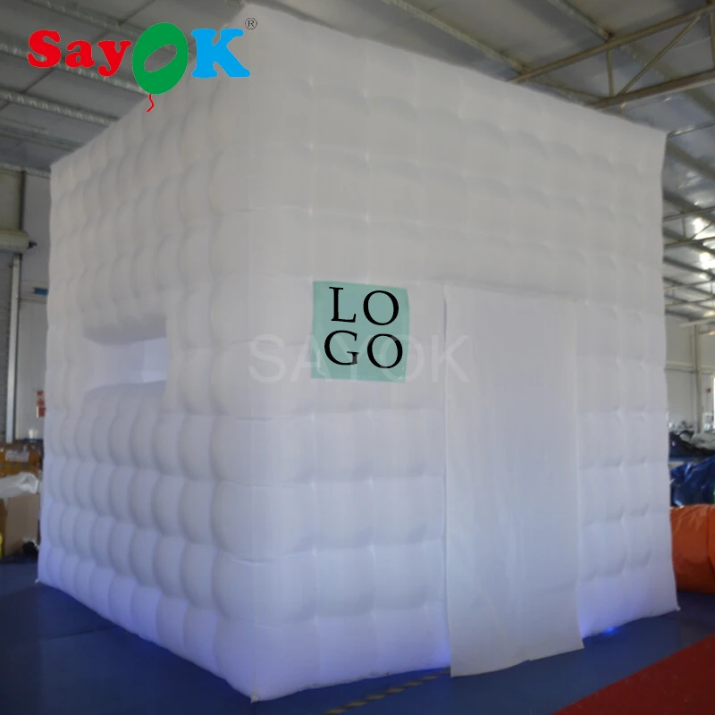 Sayok 3.5x3.5x3.5m Inflatable Photo Booth Enclosure with 17-Color LED Lights Inflatable Marquee Tent for Wedding Party Rental
Sayok 3.5x3.5x3.5m Inflatable Photo Booth Enclosure with 17-Color LED Lights Inflatable Marquee Tent for Wedding Party Rental