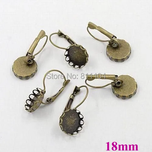 18mm Antique Bronze Plated Round Bases Lace Bezel Cups French Style Clip Hook Cabochon Settings Earrings Blank Bulk Wholesale
18mm Antique Bronze Plated Round Bases Lace Bezel Cups French Style Clip Hook Cabochon Settings Earrings Blank Bulk Wholesale