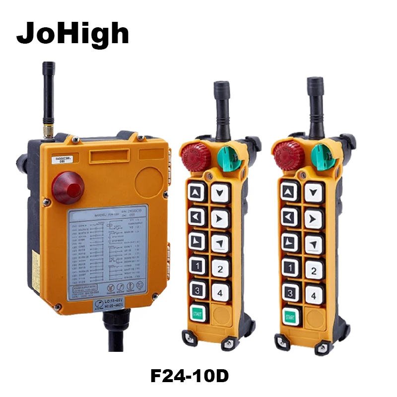 JoHigh F24-10D Double speed Crane remote controller switch 2 transmitters + 1 receiver
JoHigh F24-10D Double speed Crane remote controller switch 2 transmitters + 1 receiver
