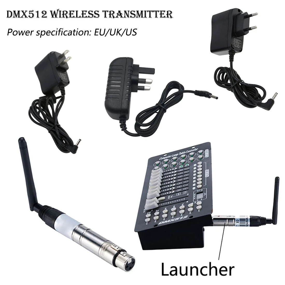 1 Set DMX512 DJ Wireless System Transmitter 2.4G for LED Stage Light LED Light 500m Control
1 Set DMX512 DJ Wireless System Transmitter 2.4G for LED Stage Light LED Light 500m Control