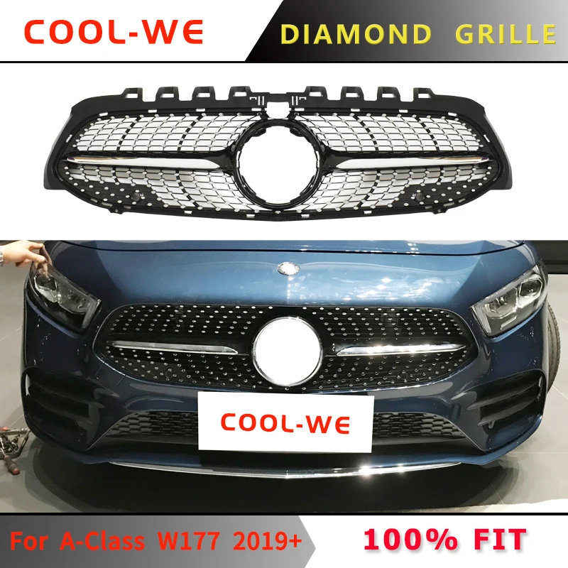 For Mercedes Benz for W177 A CLASS Diamond Grille Front Bumper Grill Racing Grill for AMG A200 2019+
For Mercedes Benz for W177 A CLASS Diamond Grille Front Bumper Grill Racing Grill for AMG A200 2019+