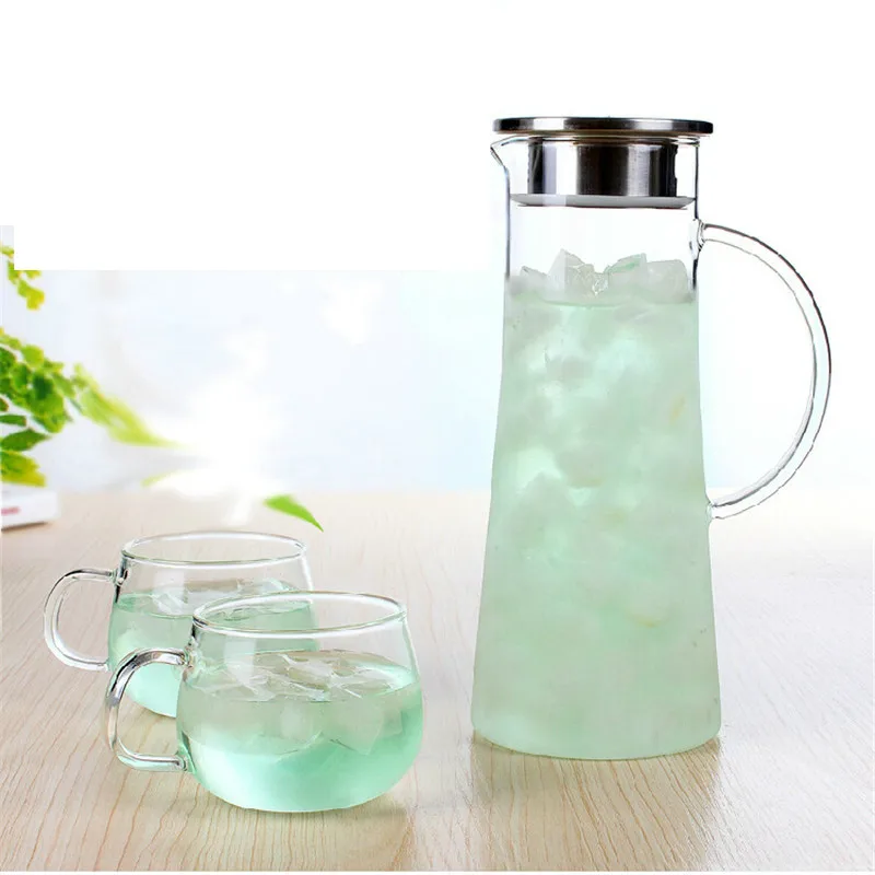 1500ml Juice Flower Glass Kettle Big Outlet Water Jug Heat Resistant Transparent Container with Stainless Steel Strainer
1500ml Juice Flower Glass Kettle Big Outlet Water Jug Heat Resistant Transparent Container with Stainless Steel Strainer