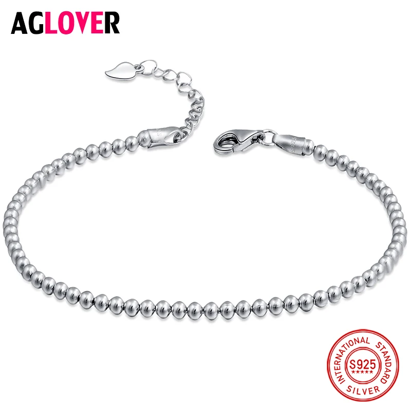 100%925 Sterling Silver Bracelet Fashion Charm Round 2.5mm Beads Woman Bracelet Brand Jewelry
100%925 Sterling Silver Bracelet Fashion Charm Round 2.5mm Beads Woman Bracelet Brand Jewelry