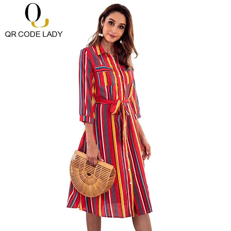 QR Spring Summer Dress For Women 2019 Casual Colorful Striped Office Long Dress Female Sexy Elegant Beach A Line Party Dresses
QR Spring Summer Dress For Women 2019 Casual Colorful Striped Office Long Dress Female Sexy Elegant Beach A Line Party Dresses
