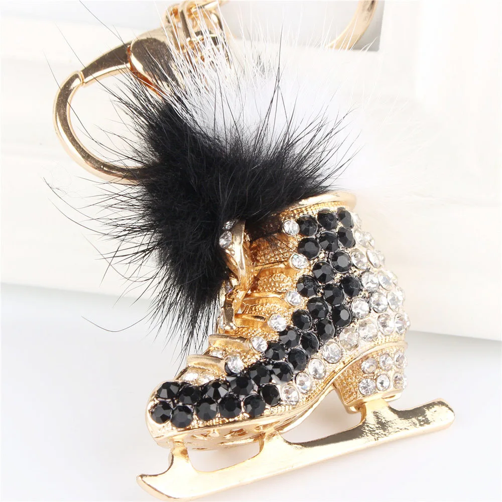 Black Roller Skates Shoe Feather Pendant Charm Rhinestone Crystal Purse Bag Keyring Key Chain Accessories Wedding Party Gift
Black Roller Skates Shoe Feather Pendant Charm Rhinestone Crystal Purse Bag Keyring Key Chain Accessories Wedding Party Gift