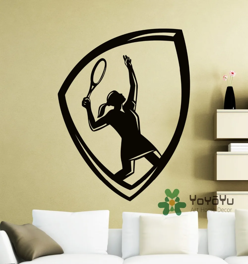 Removable Sports Women Tennis Wall Sticker Sports Tennis Player Vinyl Decal Home Decoration Art Vinyl Carving Adesivo NY-160
Removable Sports Women Tennis Wall Sticker Sports Tennis Player Vinyl Decal Home Decoration Art Vinyl Carving Adesivo NY-160