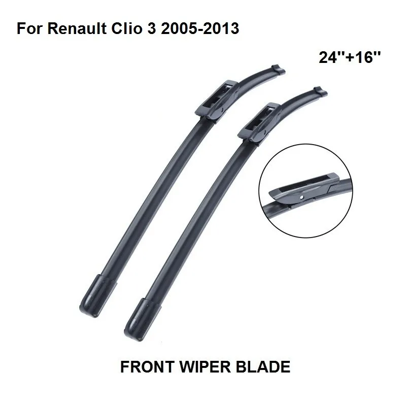 Стеклоочиститель для Renault Clio 3 2005-2013 24 ''+ 16'', автомобильные аксессуары, стеклоочистители для автомобиля, цены
Стеклоочиститель для Renault Clio 3 2005-2013 24 ''+ 16'', автомобильные аксессуары, стеклоочистители для автомобиля, цены